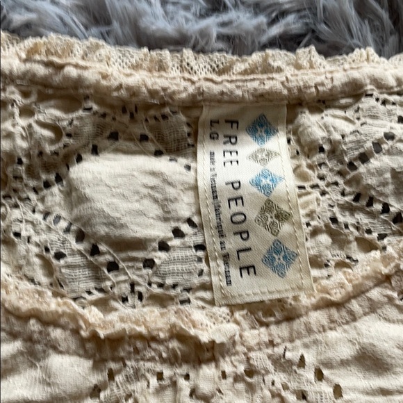 Free People Cream Woven Top - Picture 2 of 7